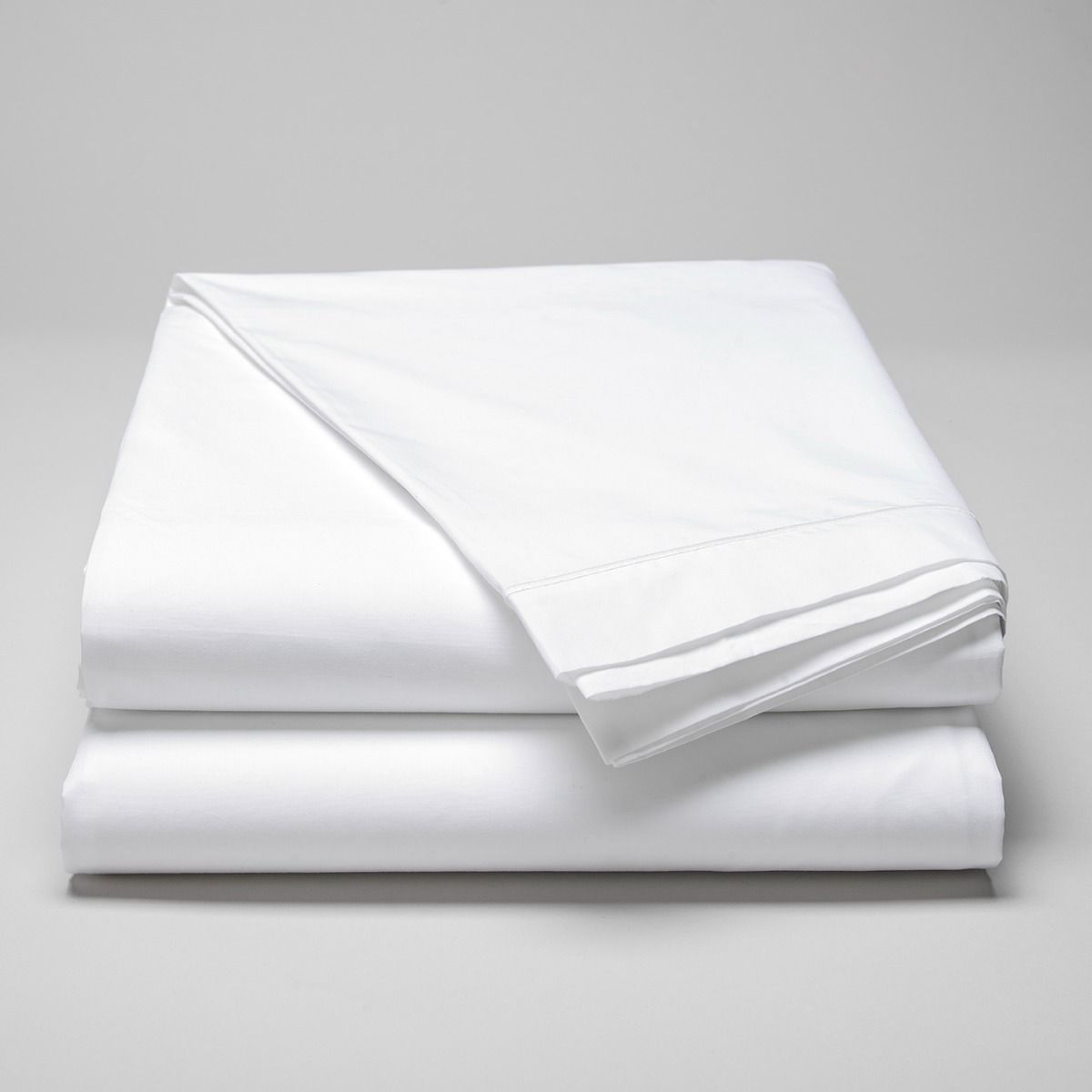 Parure de lit en percale de coton 160 fils avec bourdon horizontal