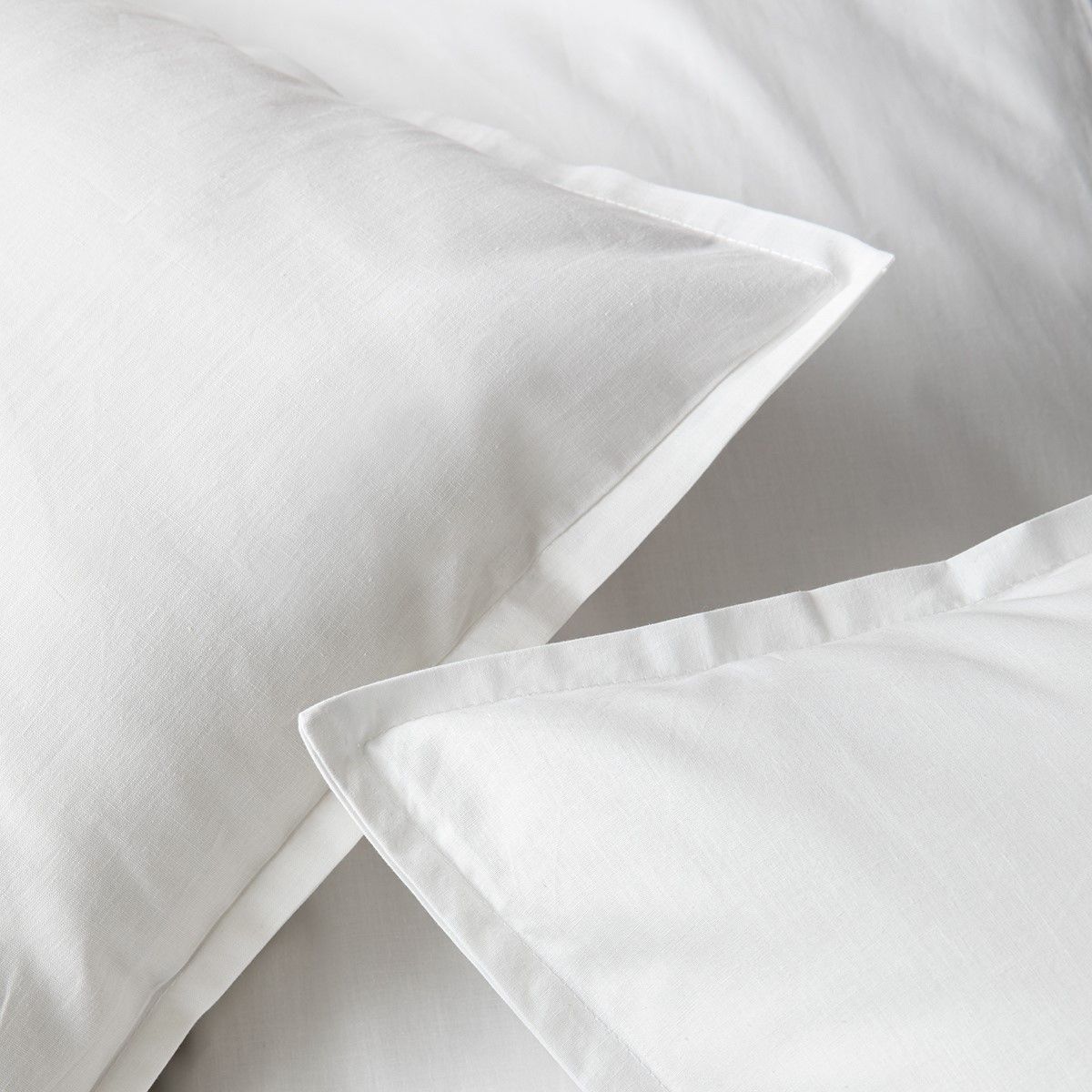Parure de lit en percale de coton 120 fils - blanc
