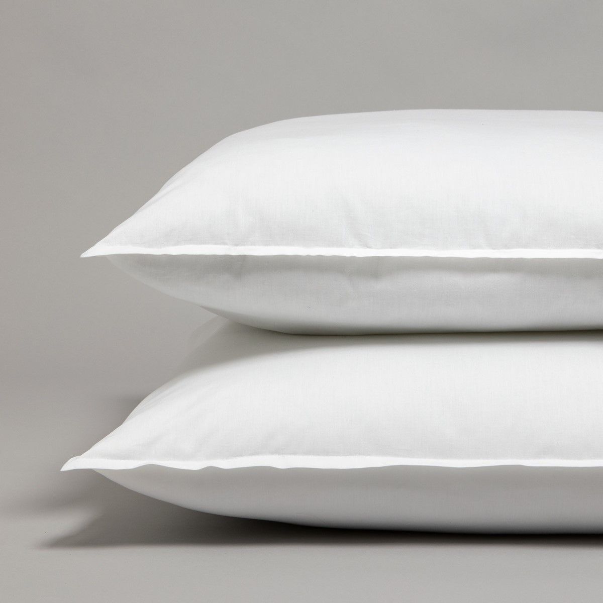 Parure de lit en percale de coton 120 fils - blanc
