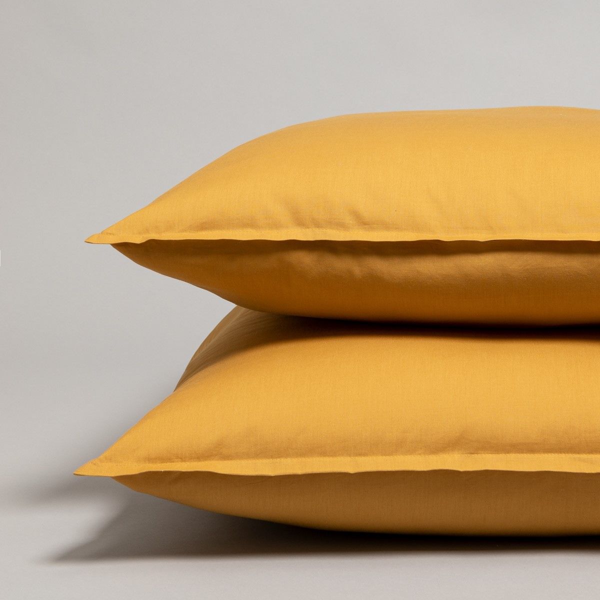 Parure de lit en percale de coton 120 fils - curcuma