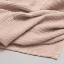 Plaid en quadruple gaze de coton 400 gsm - rose