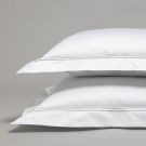 Taie d'oreiller en satin de coton égyptien 320 fils double bourdon argent
