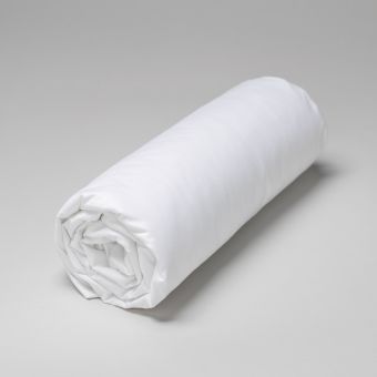 Fitted sheet in 120 thread-count organic satin cotton