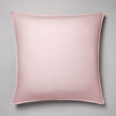 Pillow case in pure French washed linen - powder pink